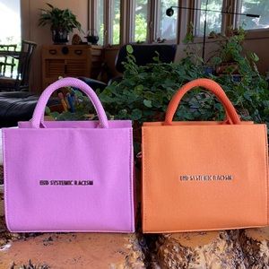 Set of 2 Brandon Blackwood ESR bags, pink/orange